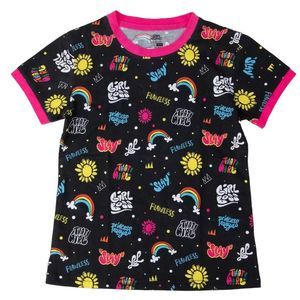 Girls That Girl Lay Lay Short Sleeve Graphic T Shirt Black Size M